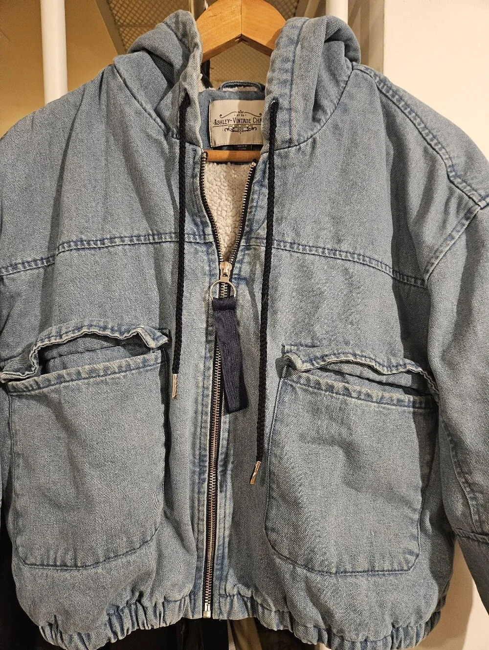 Light Blue Hooded Kids Jean Jacket - [Brand Unspecified]